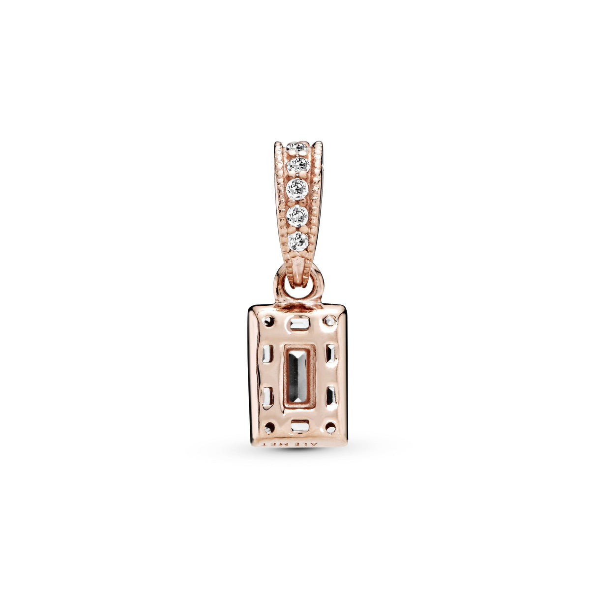 Sparkling Square Halo Pendant