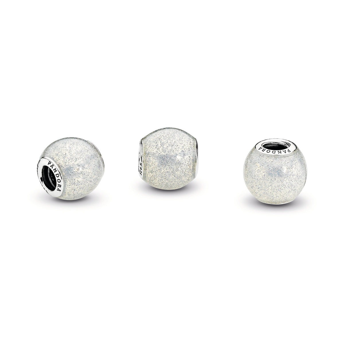 Silvery Glitter Charm