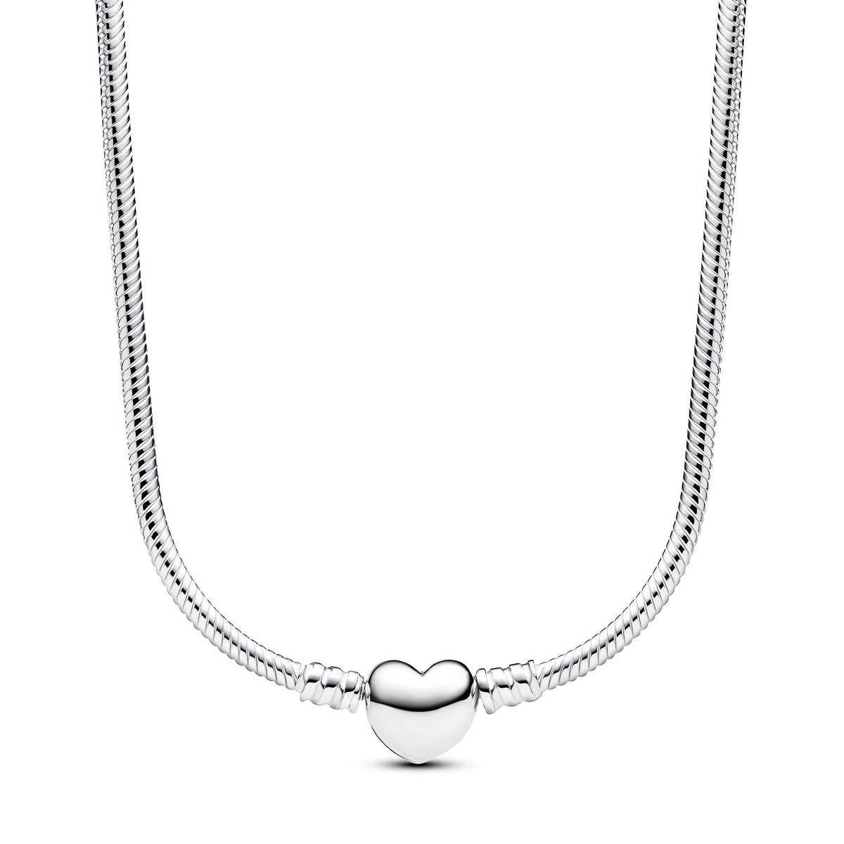 Pandora Moments Heart Clasp Snake Chain Necklace