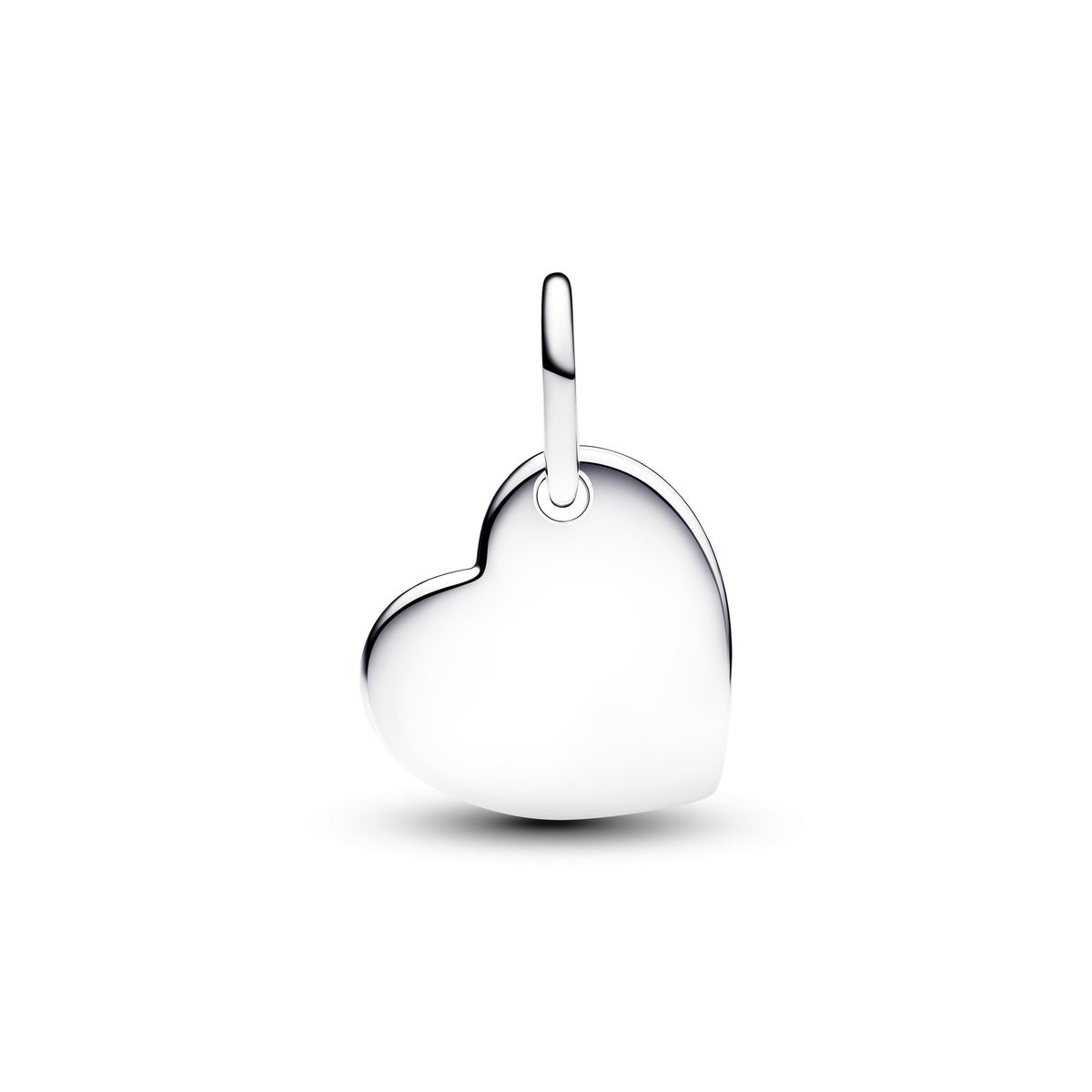 Engravable Heart Pink Stone Dangle Charm