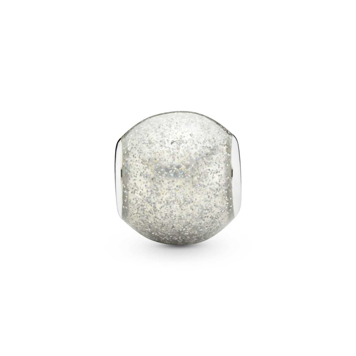 Silvery Glitter Charm